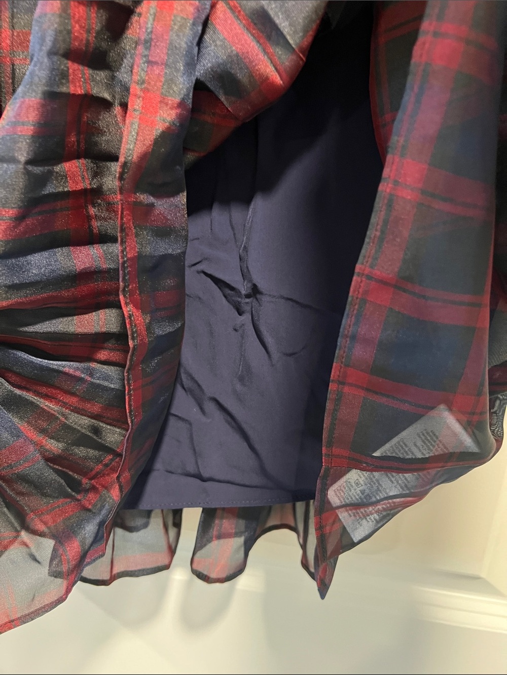 J. Crew Pleated shirt-dress in Stewart tartan print Size 12 NWT - Picture 11 of 12